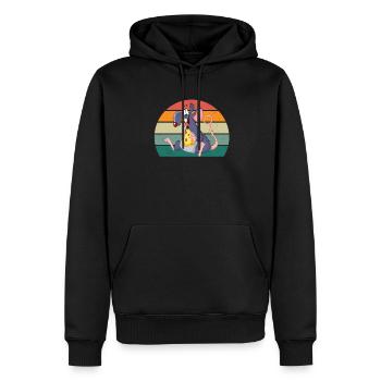 Ratten Rattenmama Rattenpapa Hausratte Kanalratte - Männer Premium Bio Hoodie - Schwarz - Vorne - Nico (187cm)