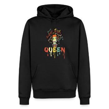 Proud Black Girl Pride Black History Month - Männer Premium Bio Hoodie - Schwarz - Vorne - Nico (187cm)