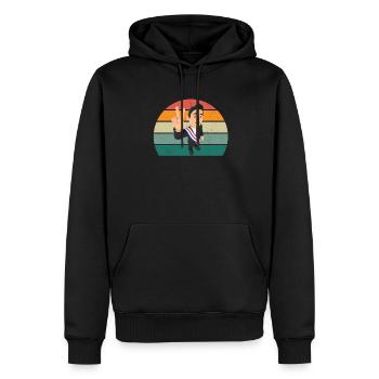 Politicians Politician Society Makes Politics - Men’s Premium Organic Hoodie - black - Front - Nico (187cm)