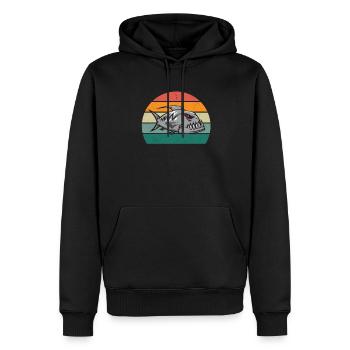 Piranha gefährliche Fische Fisch Raubfisch Fluss - Männer Premium Bio Hoodie - Schwarz - Vorne - Nico (187cm)
