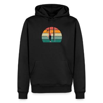 Pole dancer Pole dance pole dance pole dance - Sweat à capuche Premium bio Homme - noir - Devant - Nico (187cm)