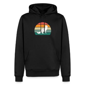 Polarfuchs weißer Fuchs weiße Füchse Polar Kalt - Männer Premium Bio Hoodie - Schwarz - Vorne - Nico (187cm)