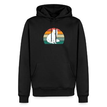 Polarfuchs weißer Fuchs weiße Füchse Polar Kalt - Männer Premium Bio Hoodie - Schwarz - Vorne - Nico (187cm)