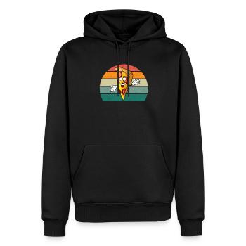 Pizzas Pizzen Salami Schinken Italien Tomate Pizza - Männer Premium Bio Hoodie - Schwarz - Vorne - Nico (187cm)
