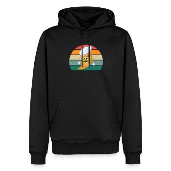 Pizzas Pizzas Salami Ham Italy Tomato Pizza - Men’s Premium Organic Hoodie - black - Front - Nico (187cm)