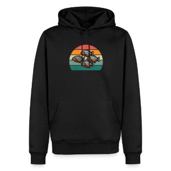 Piranha dangerous fish fish predatory fish river - Men’s Premium Organic Hoodie - black - Front - Nico (187cm)