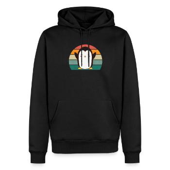 Pinguin Südpol Antarktis Kaiserpinguin Eselpinguin - Männer Premium Bio Hoodie - Schwarz - Vorne - Nico (187cm)