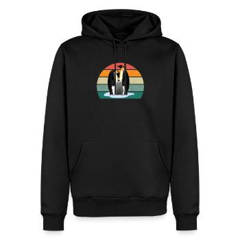 Pinguin Südpol Antarktis Kaiserpinguin Eselpinguin - Männer Premium Bio Hoodie - Schwarz - Vorne - Nico (187cm)