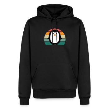Pinguin Südpol Antarktis Kaiserpinguin Eselpinguin - Männer Premium Bio Hoodie - Schwarz - Vorne - Nico (187cm)