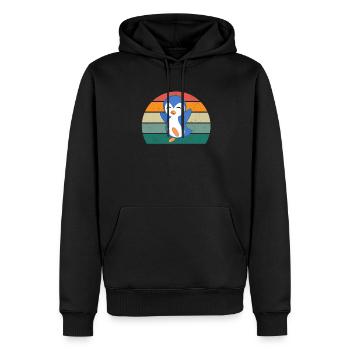 Pinguin Südpol Antarktis Kaiserpinguin Eselpinguin - Männer Premium Bio Hoodie - Schwarz - Vorne - Nico (187cm)