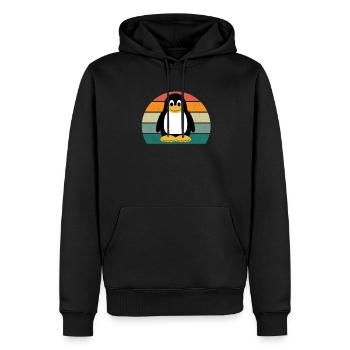 Pinguin Südpol Antarktis Kaiserpinguin Eselpinguin - Männer Premium Bio Hoodie - Schwarz - Vorne - Nico (187cm)
