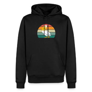 Pelikane großer Schnabel Vogel Fliegen Pelikan - Männer Premium Bio Hoodie - Schwarz - Vorne - Nico (187cm)