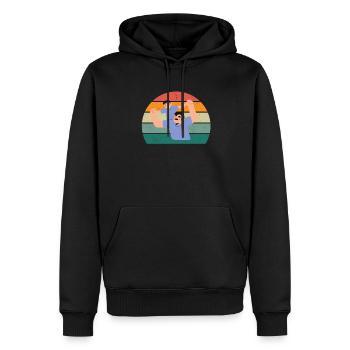 Papa Father Fathers Producer Additional Papa Bonus Father - Men’s Premium Organic Hoodie - black - Front - Nico (187cm)