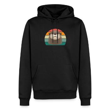 Dwarf Giant Otter Otter Otter Otter - Men’s Premium Organic Hoodie - black - Front - Nico (187cm)