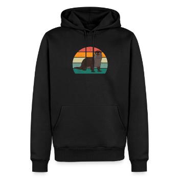 Dwarf Giant Otter Otter Otter Otter - Men’s Premium Organic Hoodie - black - Front - Nico (187cm)