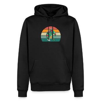 Orc Orc Forteresse Orc Arme Orque Cruel Orc Fantasy Orc - Sweat à capuche Premium bio Homme - noir - Devant - Nico (187cm)