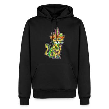 Cute Cat Festival Parade Beads 2023 Mardi Gras - Männer Premium Bio Hoodie - Schwarz - Vorne - Nico (187cm)