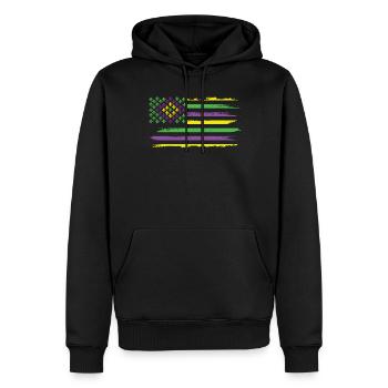 US Flag Festival Parade Beads Mardi Gras 2023 - Männer Premium Bio Hoodie - Schwarz - Vorne - Nico (187cm)
