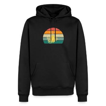 Pasta Spagehtti Farfalle Dough Grain Pasta - Men’s Premium Organic Hoodie - black - Front - Nico (187cm)