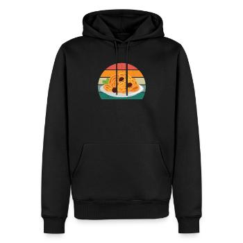 Pasta Spagehtti Farfalle Dough Grain Pasta - Men’s Premium Organic Hoodie - black - Front - Nico (187cm)