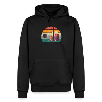 Opa Opi Großvater, Großmutter Großeltern Enkel Oma - Männer Premium Bio Hoodie - Schwarz - Vorne - Nico (187cm)