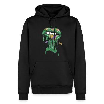 Bite Lips Festival Parade Beads Mardi Gras - Männer Premium Bio Hoodie - Schwarz - Vorne - Nico (187cm)