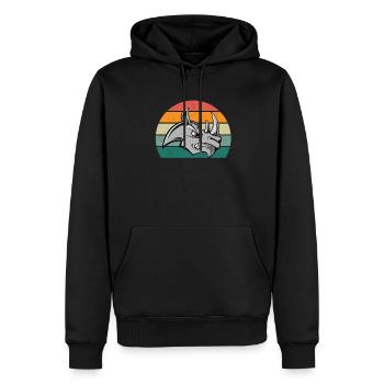 Nashörner dickes Einhorn Afrika Tier Nashorn - Männer Premium Bio Hoodie - Schwarz - Vorne - Nico (187cm)