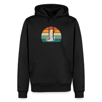 Seamstress Sewing Knitting Knitter Needle Yarn Thread - Men’s Premium Organic Hoodie - black - Front - Nico (187cm)