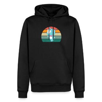 Nashörner dickes Einhorn Afrika Tier Nashorn - Männer Premium Bio Hoodie - Schwarz - Vorne - Nico (187cm)