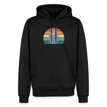 Nashörner dickes Einhorn Afrika Tier Nashorn - Männer Premium Bio Hoodie - Schwarz - Vorne - Nico (187cm)