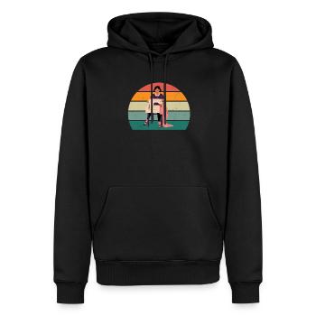 Seamstress Sewing Knitting Knitter Needle Yarn Thread - Men’s Premium Organic Hoodie - black - Front - Nico (187cm)