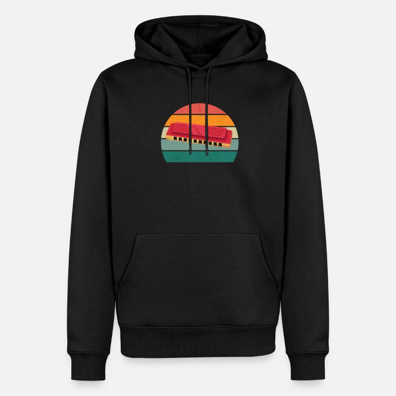 Harmonica Harmoniciste Harmonicas - Sweat à capuche Premium bio Homme - noir