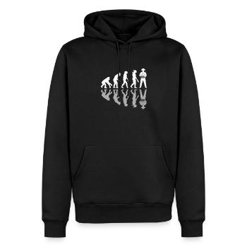 Évolution humaine Drôle d’abeille Apiculteur Miel - Sweat à capuche Premium bio Homme - noir - Devant - Nico (187cm)