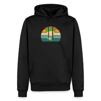 Peintre Peintre Dessin Dessinatrice Dessinatrice Couleur - Sweat à capuche Premium bio Homme - noir - Devant - Nico (187cm)