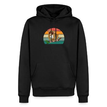 Lorisaffe Affen Äffchen Klettern Kletterwald Loris - Männer Premium Bio Hoodie - Schwarz - Vorne - Nico (187cm)