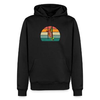 Lorisaffe Affen Äffchen Klettern Kletterwald Loris - Männer Premium Bio Hoodie - Schwarz - Vorne - Nico (187cm)