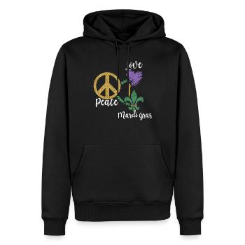 Festival Parade Beads Love Peace Mardi Gras - Männer Premium Bio Hoodie - Schwarz - Vorne - Nico (187cm)