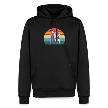 Coureur de course Renner Renner Jogging - Sweat à capuche Premium bio Homme - noir - Devant - Nico (187cm)