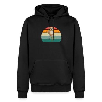 Lorisaffe Affen Äffchen Klettern Kletterwald Loris - Männer Premium Bio Hoodie - Schwarz - Vorne - Nico (187cm)