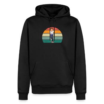 Race Runner Runner Renner Renner Jogging - Men’s Premium Organic Hoodie - black - Front - Nico (187cm)