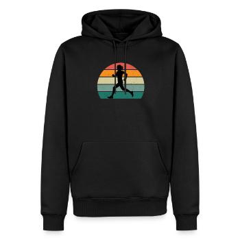 Rennen Läufer Läuferin Renner Rennerin Joggen - Männer Premium Bio Hoodie - Schwarz - Vorne - Nico (187cm)
