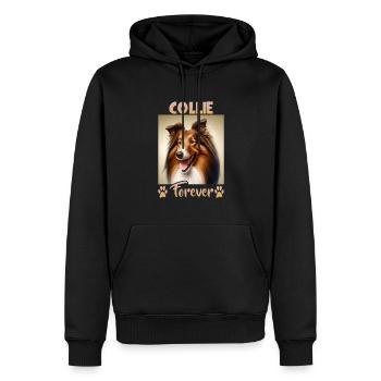 Collie Dog Saying Collie Design - Sweat à capuche Premium bio Homme - noir - Devant - Nico (187cm)