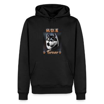 Hunde Spruch Huskie Design für Hundeliebhaber - Männer Premium Bio Hoodie - Schwarz - Vorne - Nico (187cm)