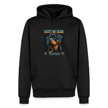 Hunde Spruch Rottweiler Design für Hundeliebhaber - Männer Premium Bio Hoodie - Schwarz - Vorne - Nico (187cm)