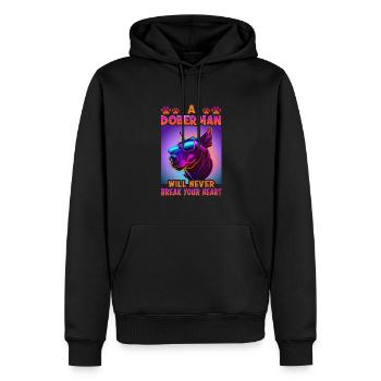 Hunde Spruch Doberman Design für Hundeliebhaber - Männer Premium Bio Hoodie - Schwarz - Vorne - Nico (187cm)