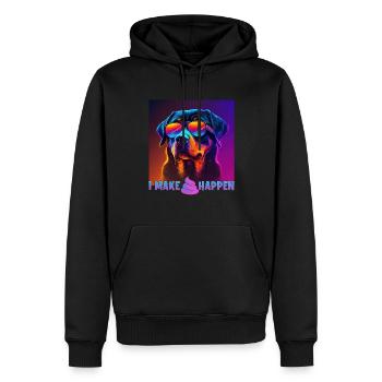 Hunde Spruch Rottweiler Design für Hundeliebhaber - Männer Premium Bio Hoodie - Schwarz - Vorne - Nico (187cm)