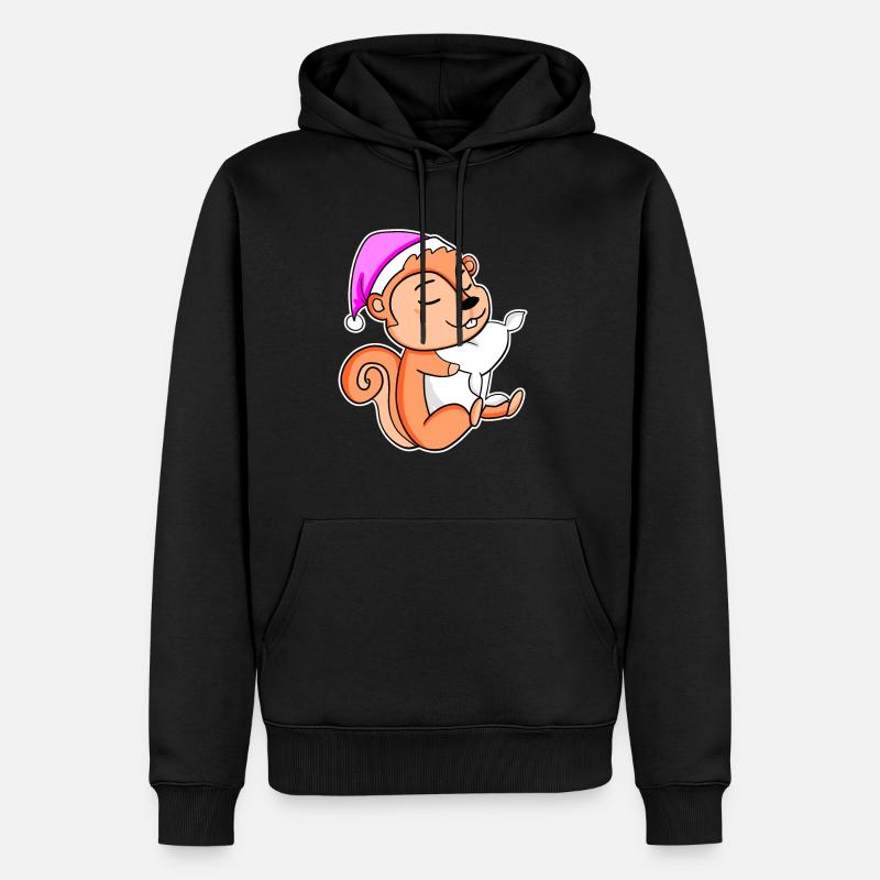 Eichhörnchen - Männer Premium Bio Hoodie - Schwarz