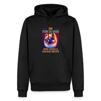 Hunde Spruch Pomeranian Design für Hundeliebhaber - Männer Premium Bio Hoodie - Schwarz - Vorne - Nico (187cm)