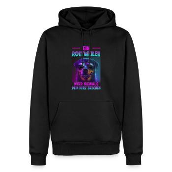 Hunde Spruch Rottweiler Design für Hundeliebhaber - Männer Premium Bio Hoodie - Schwarz - Vorne - Nico (187cm)