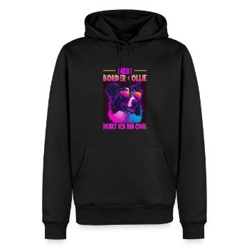 Hunde Spruch Border Collie Design - Männer Premium Bio Hoodie - Schwarz - Vorne - Nico (187cm)